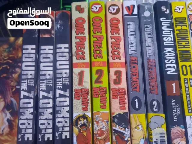 MANGA AND PLUSHIES FOR SALE, one piece, one punch man, jujutsu kaisen