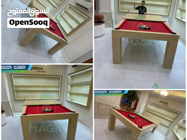 طاولة بلياردو Multi-Use (3×1) احترافية.. وفي ثواني تتحول لـ ( بينج بونج ) أو ( سفرة شيك ).