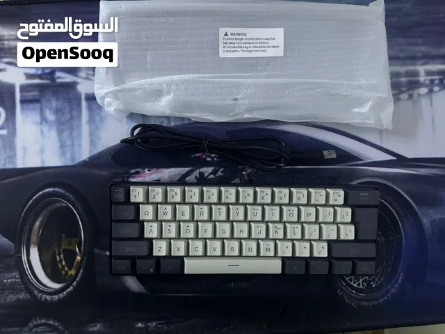 كيبورد gaming, جديد, 60%, RGB, دعم ضغط ازرار متعدد