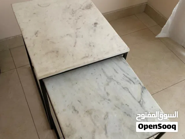 2 marble nesting side tables