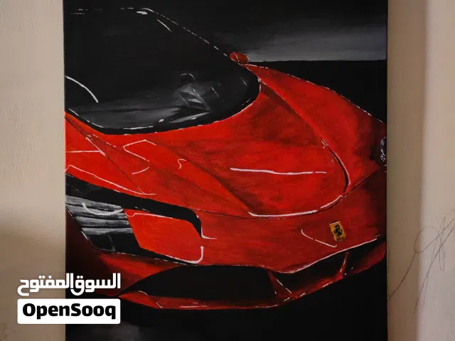 Ferrari 488 GTB- angular view. Painting for sale 80x60cm