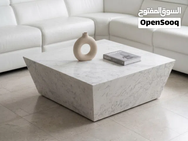 Natural Marble Coffee Table – 110×110cm