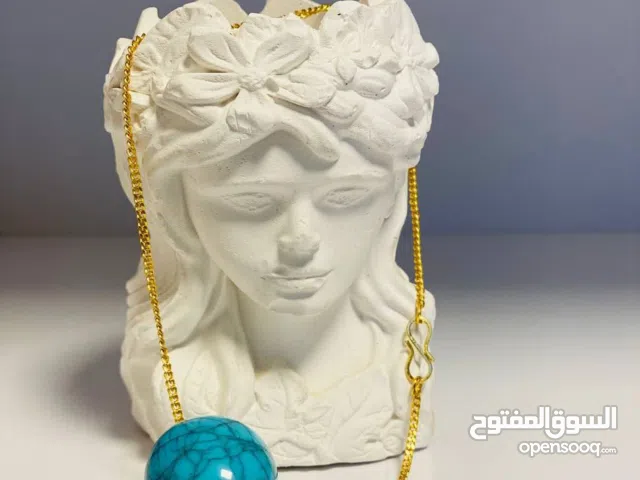قلادة ذهب برازيلي من الحجر الفيروزي