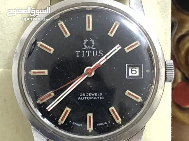 السعر 155 الف دينار ساعة نوع تايتوس سويسري اصلي انتاج السبعينيات اوتماتيك 25 حجر نضافة ممتازة يوجد