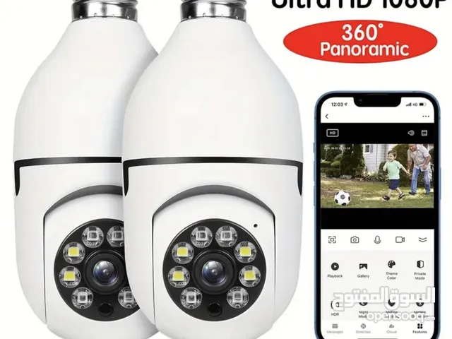 1080P FHD Smart WiFi Bulb Security Camera with 360° Panoramic View, Night Vision, and Two-Way Audio