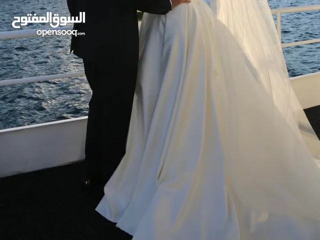 فستان عروس أبيض من براند تركي للايجار bridal wedding dress for rent only