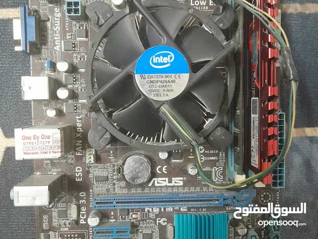 قطع كمبيوتر للبيع: i7-3770 + مذربورد ASUS H61 + رام 12GB + مروحة