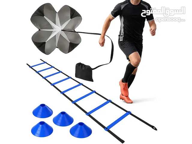 Speed & Agility Training Set with Ladder, Resistance Parachute & Cones (12 cones)