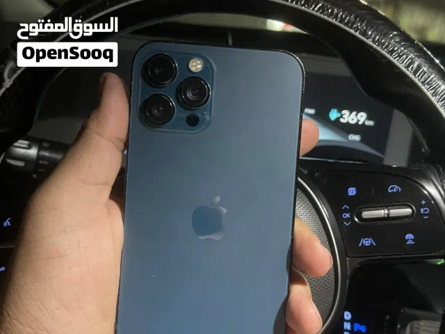 آيفون 12 برو ماكس أزرق مستعمل بحالة ممتازة سعة 256 جيجابايت