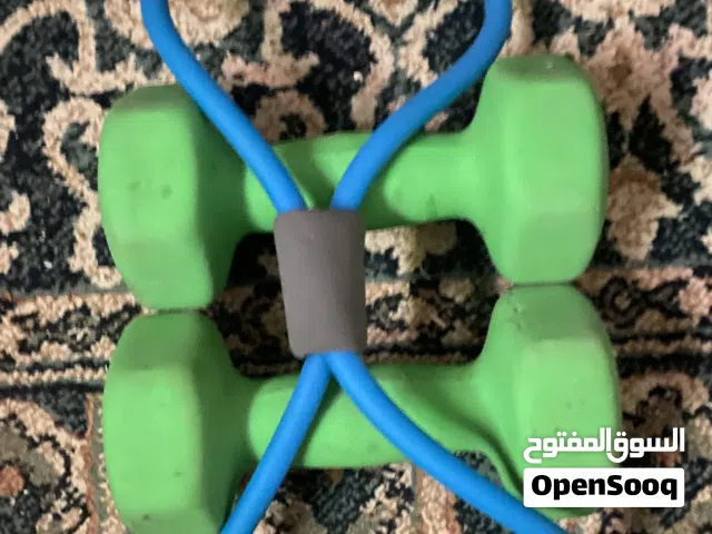 للبيع دمبل مع حبل مقاومة اصلي