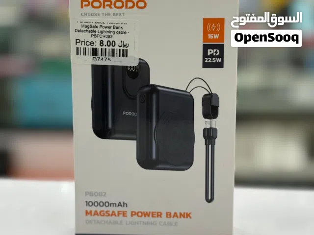 New Porodo 10000mAh MagSafe Power Bank - Black