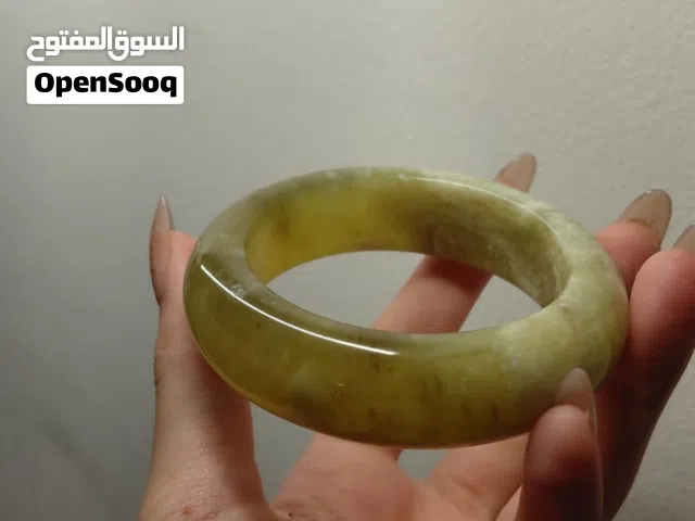 natural golden jade bangle bracelet/polished stone bracelet/minimalist jade jewelry/jade bangle