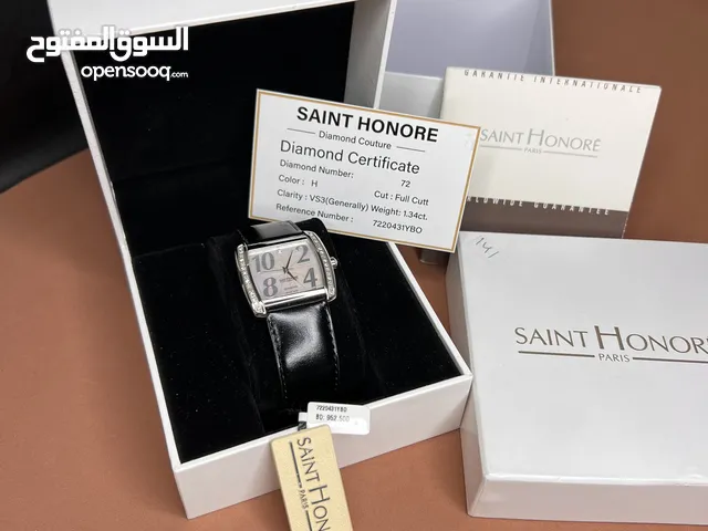 ساعة saint honore مرصعة ب72 قطعة الماس