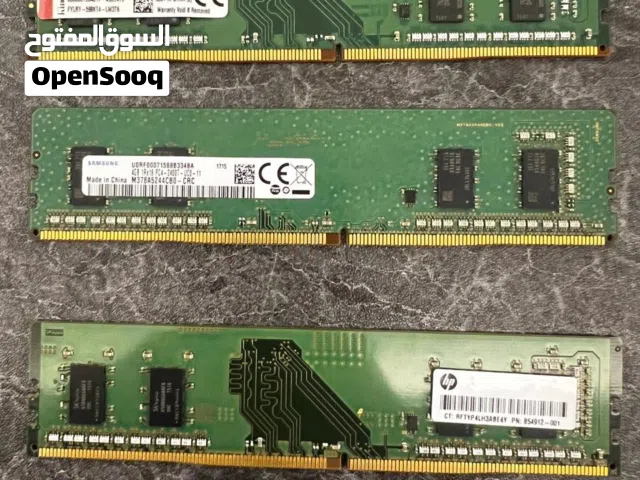 للبيع :_ رامات منهم 3 لل PC ولابتوب 3 حبات 32GB // 8GB DDR4