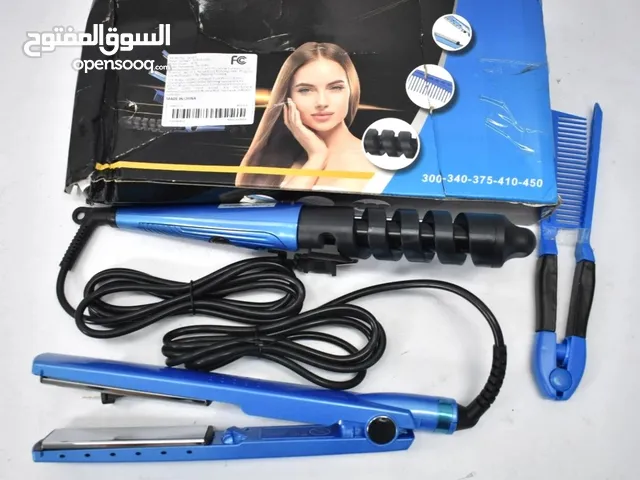 مصفف شعر مجموعة تصفيف الشعر 3 في 1 تتضمن مكواة فرد الشعر ومكواة تجعيد الشعر المشط الحلزوني ومشط عادي