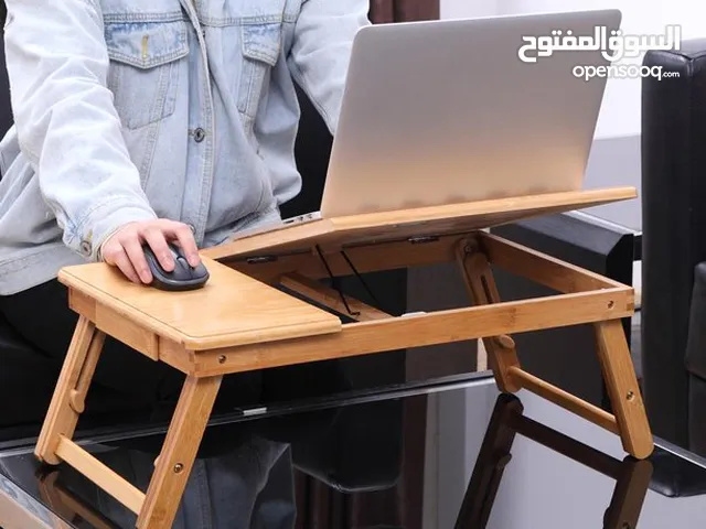 LAPTOP TABLE طاولة لابتوب خشب, معدن قابلة للتعديل بشكل مريح