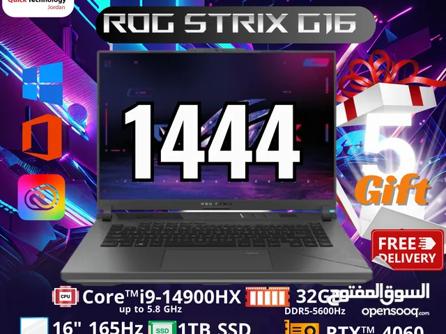 laptop ROG STRIX G16 Ci9-14HX  لابتوب اسوس روغ استريكس كور اي 9 الجيل الرابع عشر