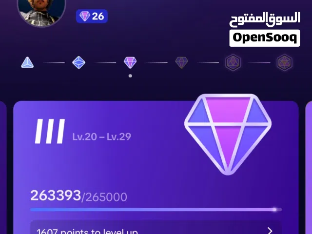 حساب تيكتوك Level 27 و 2000 متابع