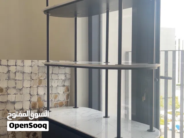 Elegant black table with marble shelves (NEGOTIABLE)