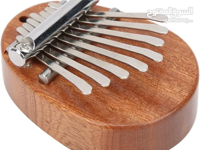 Mini Kalimba Thumb Piano 8-Key Wooden with Hanging Rope, Exquisite Finger Piano Instrument,