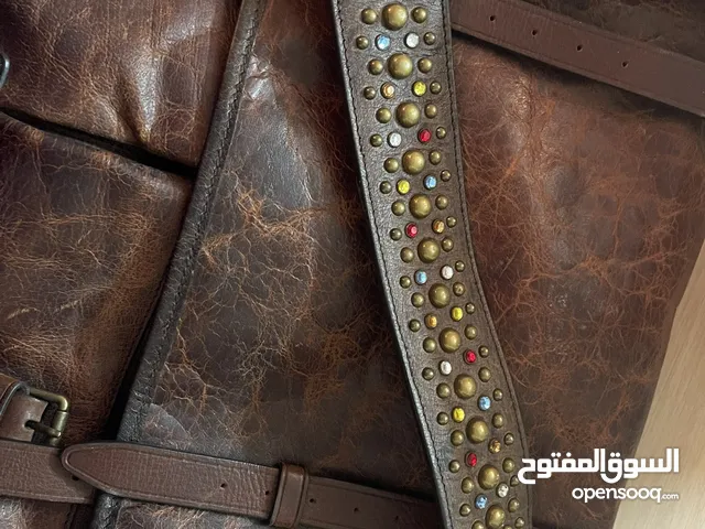 حقيبة D&G بنية اللون جلد طبيعي D&G bag natural leather brown color