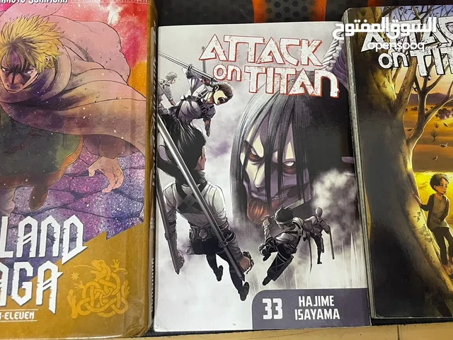 Vinland Saga Book 11 and Attack on Titan Volume 33 and 34 Manga