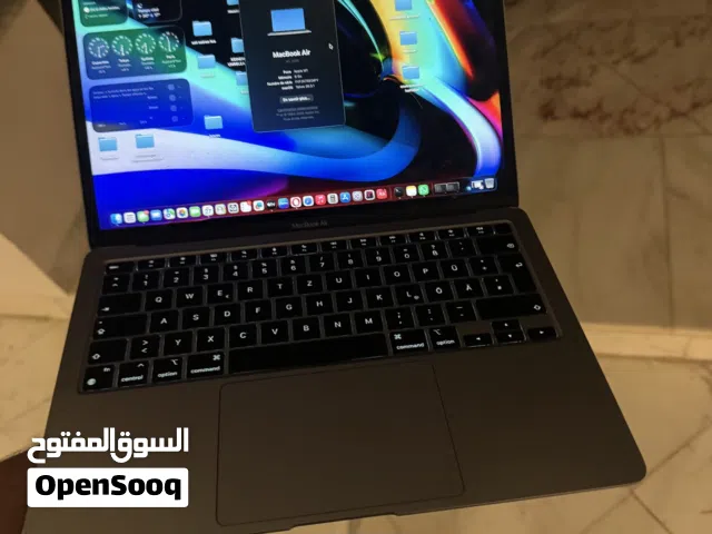MacBook Air 2020 M1 8 g de ram 256gb de stockage Bon occasion  Prix:1300 DT