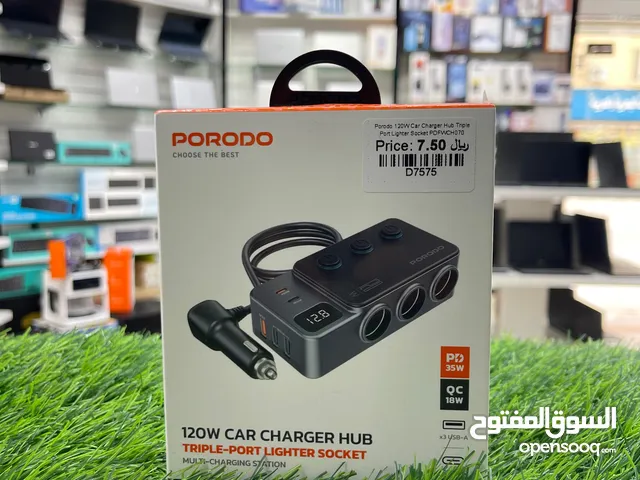 120W Car Charger with 5 USB Ports, PD36W Fast Charging