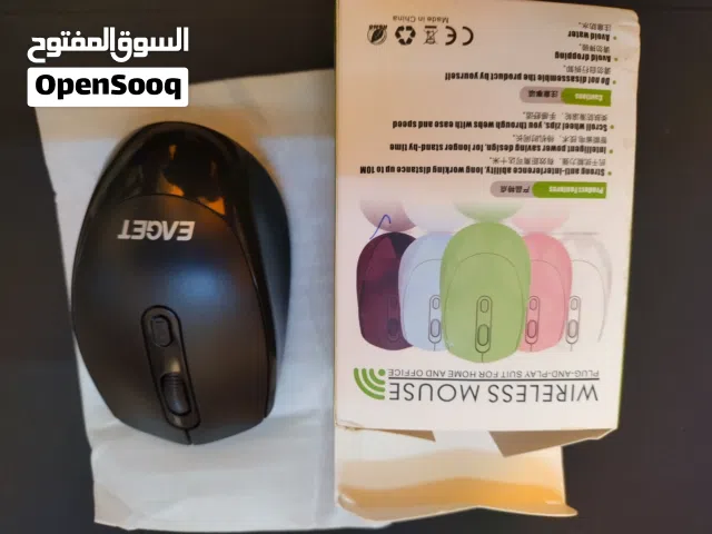 ماوس لا سلكي بلوتوث يتوفر قطعتين واحد اسود واحد زهري