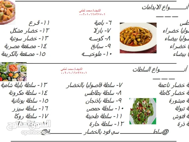شيف يرغب في العمل مع عائلات خبره في الاكلات الشرقية والغربية والاكلات الخليجية والمطبخ الصيني