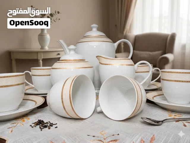 طقم بورسلين 122 قطعة الاندلس صناعة ماليزي تم تنزيل السعر لسرعه البيع