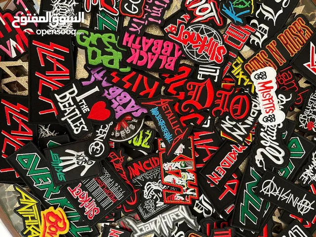 Rock band patches various sizes