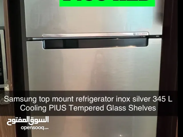 Samsung top mount refrigerator inox silver 345L Cooling PIUS Tempered Glass Shelves