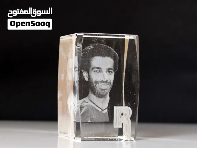 مجسم كريستال ثلاثي الابعاد . ل " محمد صلاح "حفر داخلي بالليزر