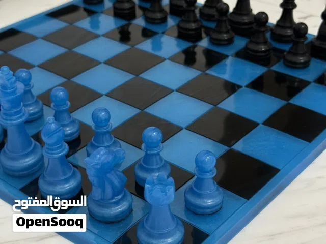 Chess Board Set Game blue and black