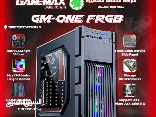 كيس جيمنغ  من جيماكس مضيئ رجب تصميم للحرارة GAMEMAX  GM-ONE RGB BK Case Gaming