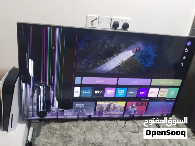 شاشتين للبيع 65 امبكس شاشة 55  ال جي يبالهن تصليح