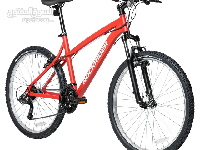 Decathlon Rockrider ST50, 21 Speed Aluminum Mountain Bike, 26", Unisex, Red, Extra Large