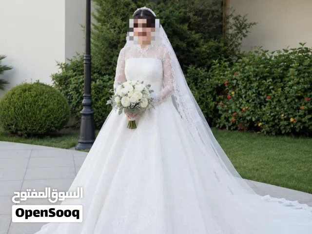 فستان زفاف دانتيل فاخر تصميم فرح عاشور من بوتيك lace