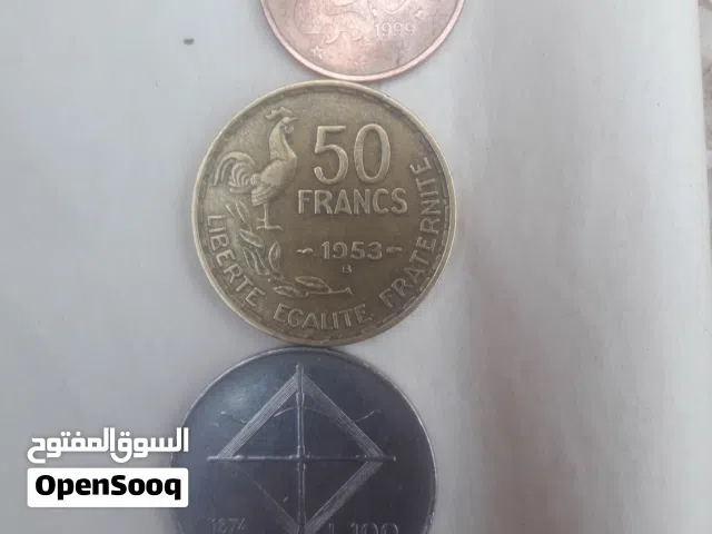 5 cent euro 1999 , 50 francs 1953 b , l.100 lire marconi