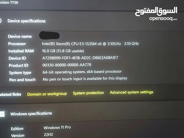 dell precision 7720 لابتوب ديل