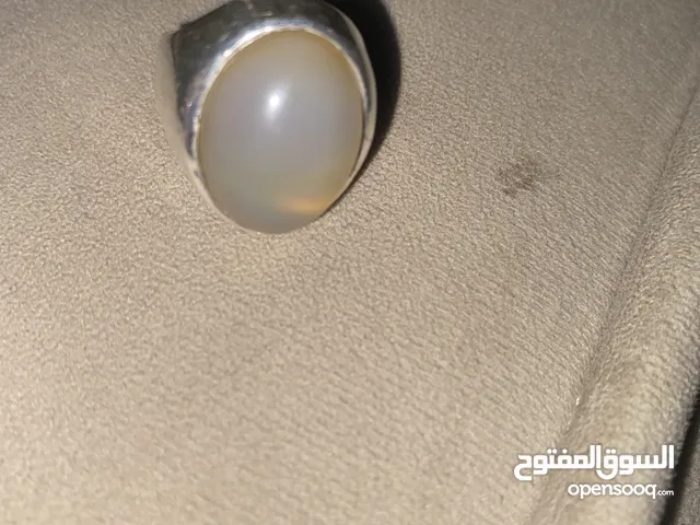 خاتم فضه عقيقي يماني اصلي للبيع
