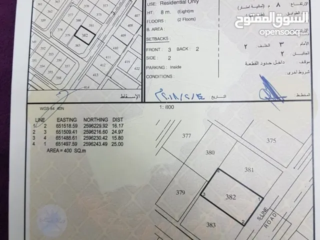 فرصة ارض ذهبية   في مدينة النهضة قطعة 382 مربع 2 أمام شارع مرصوف مع جميع الخدمات