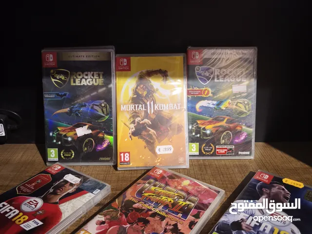 وجبة ألعاب جديد غير مستخدم لجهاز الالعاب اNINTENDO SWITCH تباع على شكل مجموعة عددهم 6 .