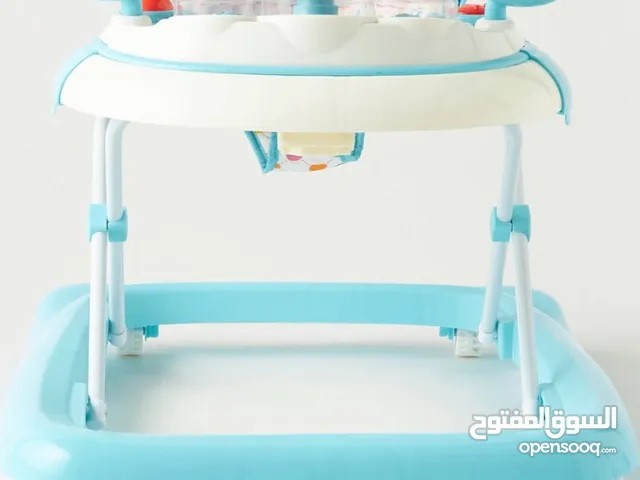 Blue & White Baby Crib Walker with Music – Safe, Fun, and Comfortable”
