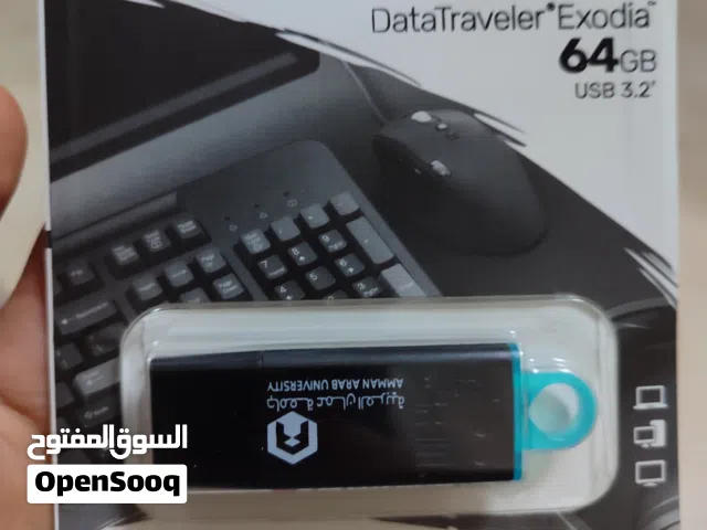 فلاشة 64G جديدة بالكرتون من شركة kingston