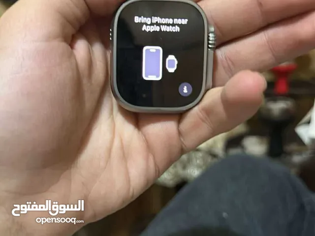 ابل واتش الترا مع كرتونه وقشاطين وشاحنها شبه جديد بطاريه 97