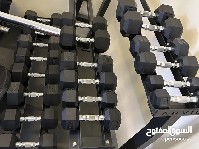 Dumbell set with rack