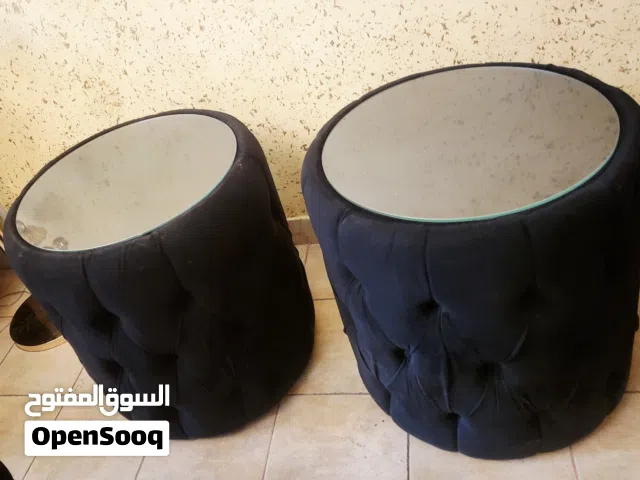 Set of 2 Velvet Side Tables with Mirror Top – Can Be Sold Separately