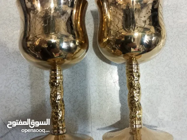 گأسان من النحاس قديم صور بعد تجديد